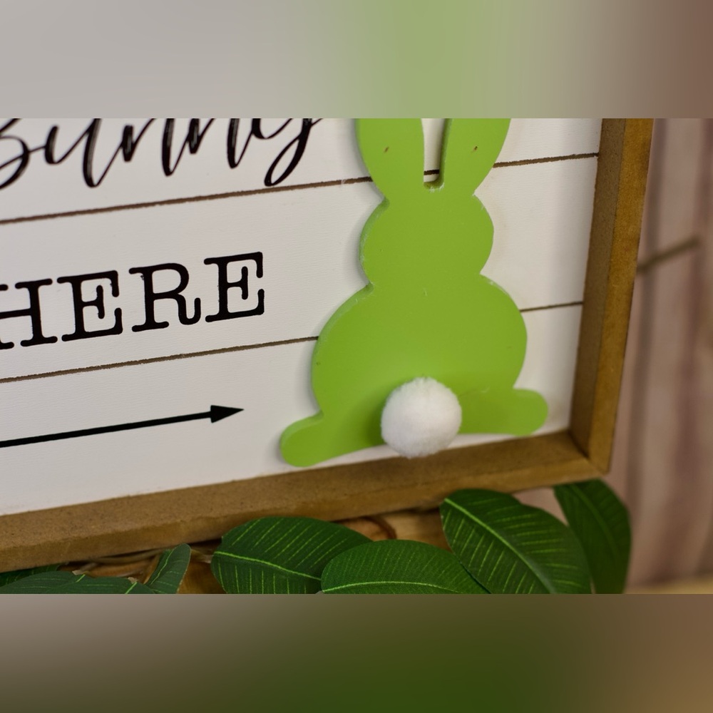 Green Bunny Wall Decor
